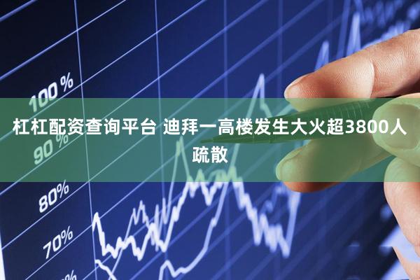 杠杠配资查询平台 迪拜一高楼发生大火超3800人疏散